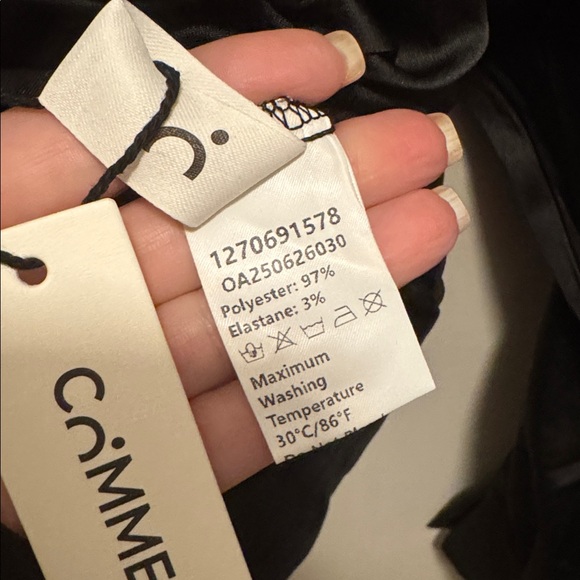 Commense Black Satin Bodysuit Medium - Picture 7 of 9